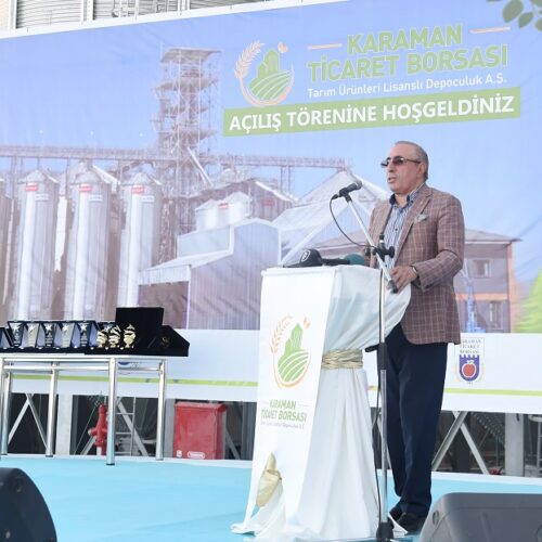 Başkanımız Sn Yahya TOPLU Karaman Ticaret Borsası “Tarım Ürünleri Lisanslı Depoculuk A.Ş. ve Tescil Rekortmeni Ödül Töreni” Açılış Törenine katıldı…