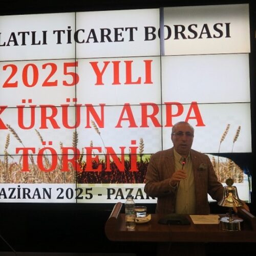 Borsamızda 2025 Yılı Mahsulü İlk Ürün “ARPA” Satışı gerçekleştirildi…